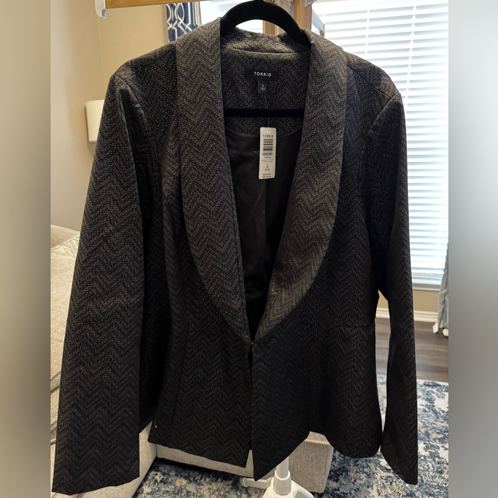 Torrid Black/Gray Women's Blazer